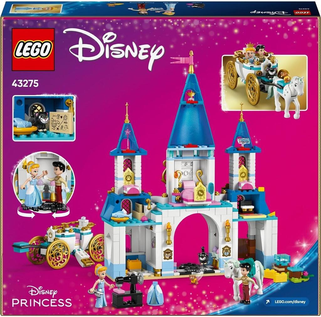 LEGO конструктор дом Disney Princess – Замок Золушки и карета с лошадьми (43275)