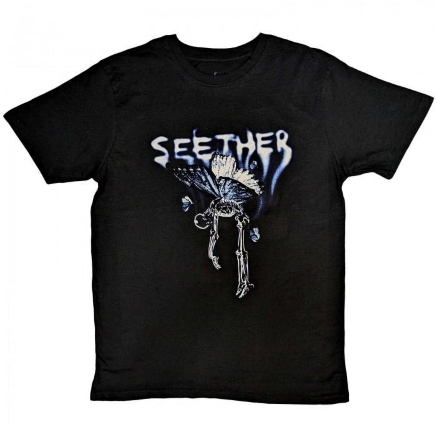 Seether Unisex Adult Butterfly T-Shirt S