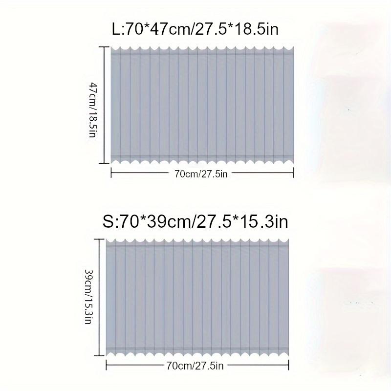 2pcs 70cm Black Car Sun Shade Side Rear Window Curtain Foldable UV Protection Auto Accessory Pure Cloth