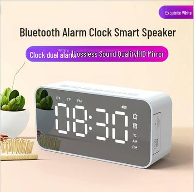 Bluetooth Alarm Clock Speaker with Heavy Bass and Smart Features
