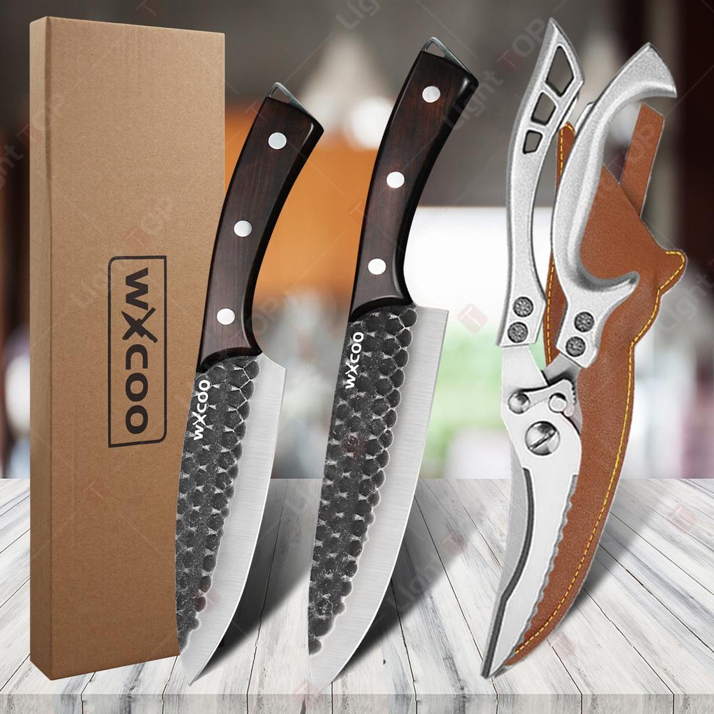 New Stainless Steel Kitchen Knife Hand-forged Fillet Boning Knife Multi-Purpose Butcher Knife Meat Cleaver Kitchen Accessories