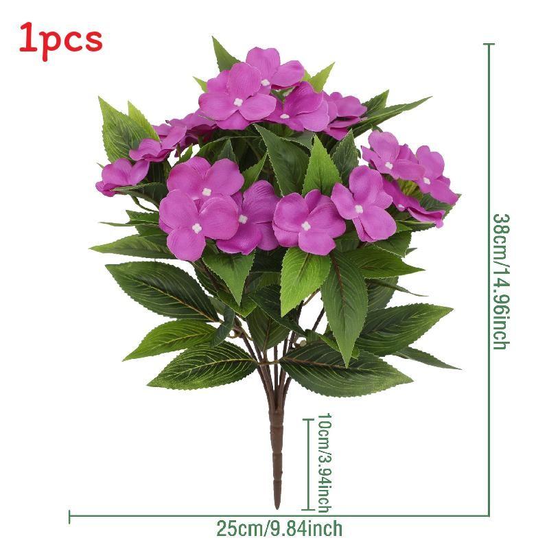 

Faux Balsamine Flower Artificial Bouquet For Wedding Photography Home Decor And Outdoor Events