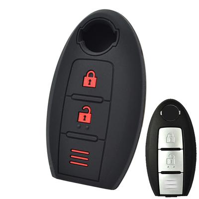 Silikon Auto Schlüssel Fall Flip Remote Fob Abdeckung Für Nissan Qashqai Pulsar März 370Z Micra Juke Hinweis Tiida NV200 Blatt Cube 3 Taste