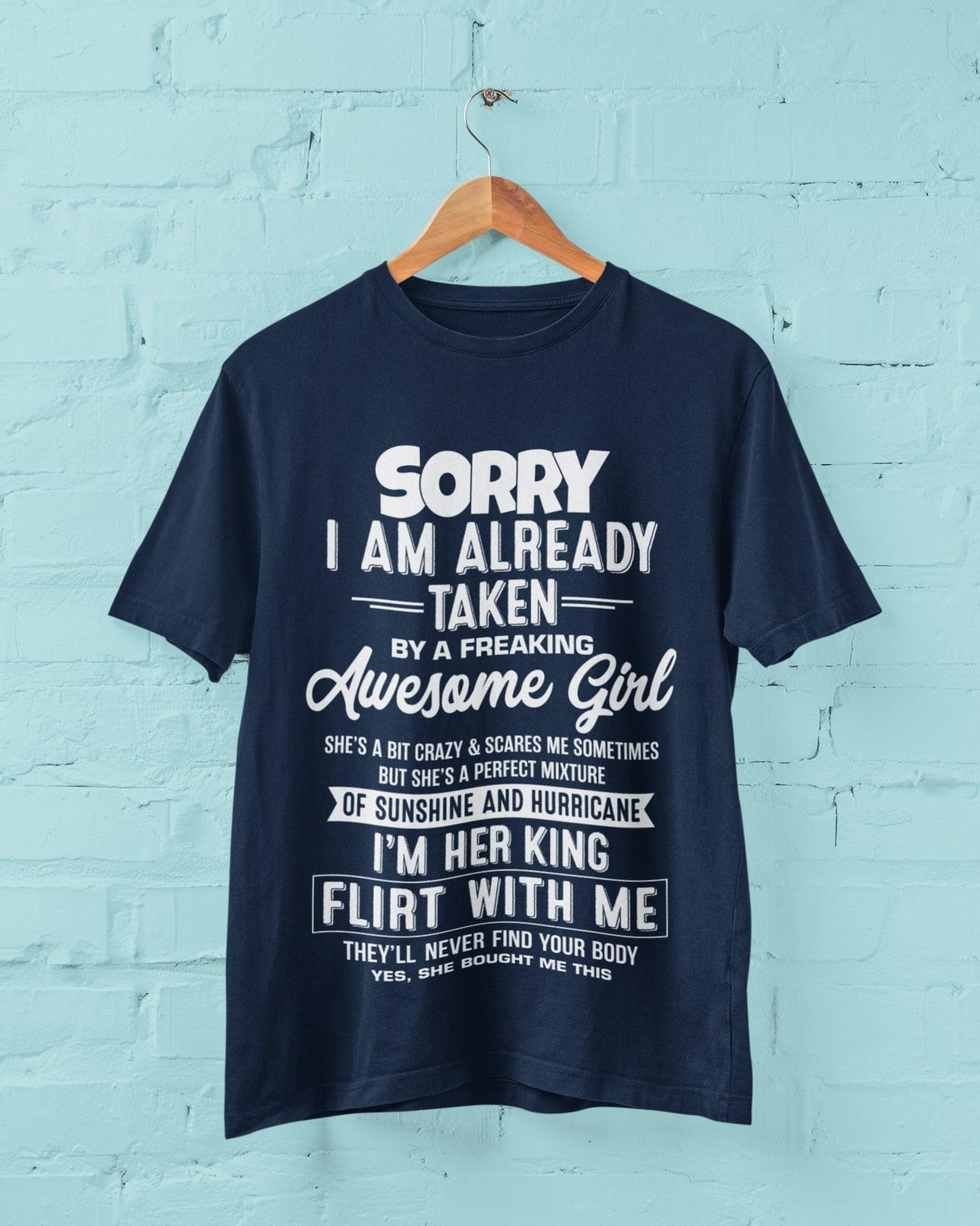 Funny Boyfriend T-Shirt: Awesome Girl, Crazy Girlfriend Gift S