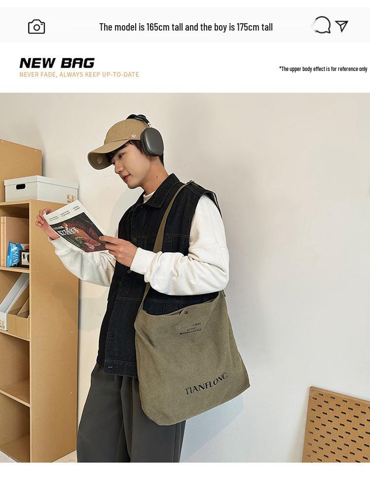 Thickened Large Capacity Unisex Crossbody Bag – Korean Fashion Shoulder Handbag Backpack Tote