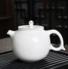 Business Portable Travel Tea Set Dehua White Porcelain Suet Jade Ceramic Teapot Teacup Tea Tray Gift Box