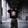 Louis Does Dirty Damage Long-Sleeved T-Shirt Street Graffiti Cross Star Top Trendy High Street Men
