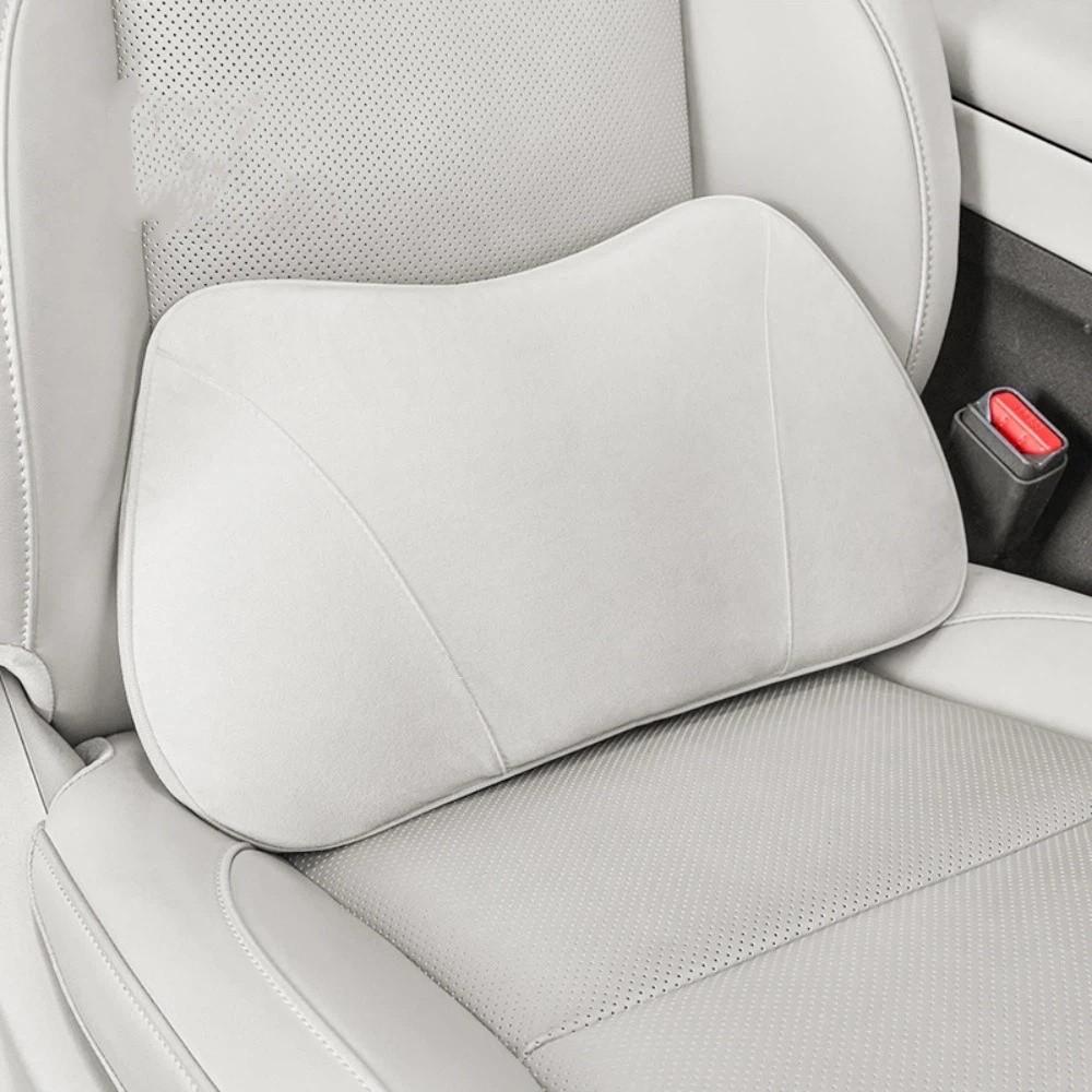 Luxury Suede Lumbar Pillow Lower Back Pain Relief Memory Foam Lumbar Support Pillow Comfort Memory Foam Pillow Vehicle Seats
