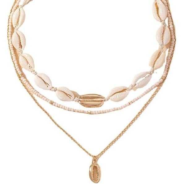 Choice of All Shell Necklace for Women Ocean Jewelry Seashell Starfish Beaded Choker Necklaces Beach Vacation Essentials Holiday Jewelry Fashion