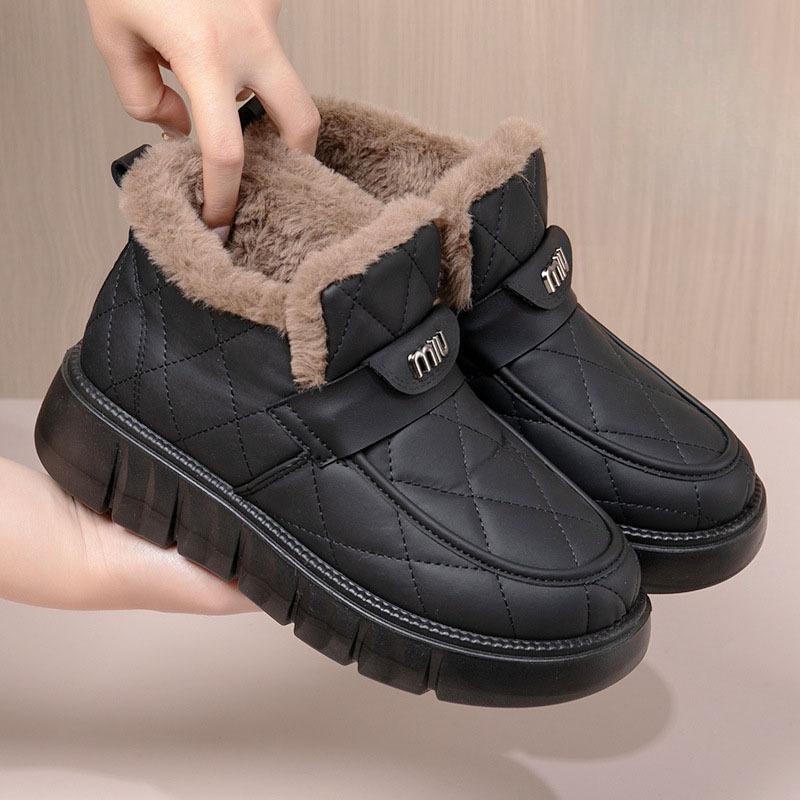 New Soft-soled, Fleece, Warm, Fashionable and Versatile Snow Boots, Cotton Shoes and Bean Shoes