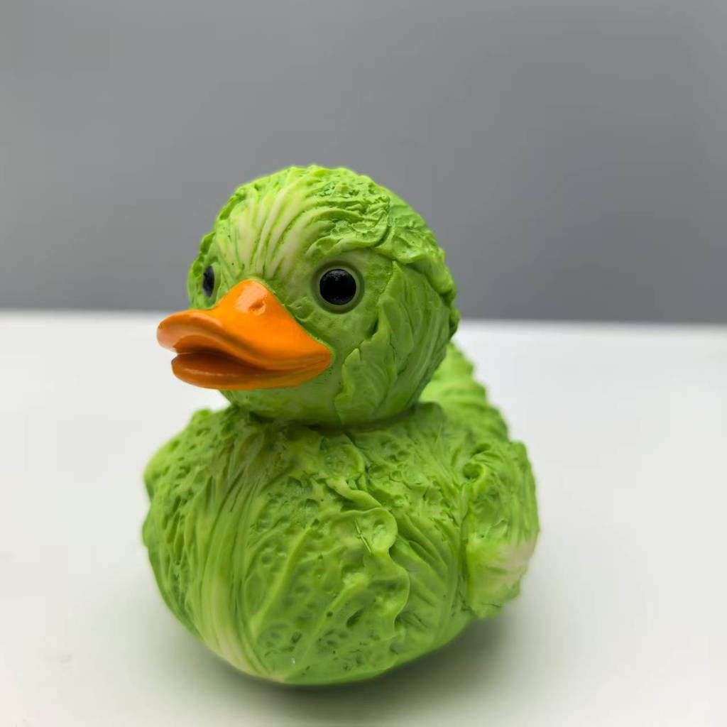 Whimsical Vegetable Duck Resin Sculpture For Home Decor And Collectors