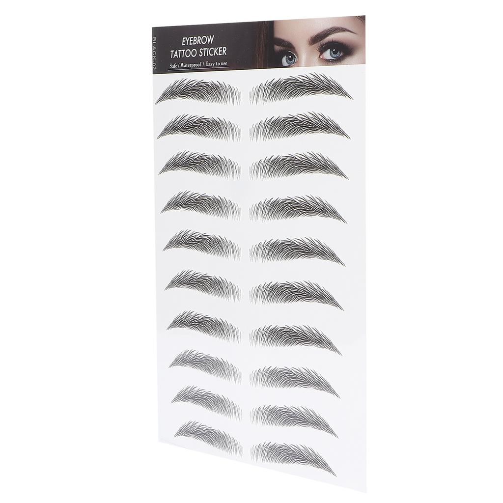 Long Lasting Eyebrow Transfers Sticker Household Portable Women Eyebrow Tattoo StickerBLACK 02