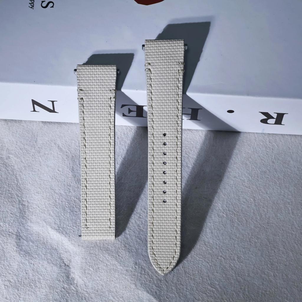 19mm 21mm FKM-Gummi-Uhrenarmband für Cartier Santos WSSA0009 WSSA0010 WHSA0021 Schnellwechsel-Stahl-Endstück-Verbindungsglied-Uhrenarmband