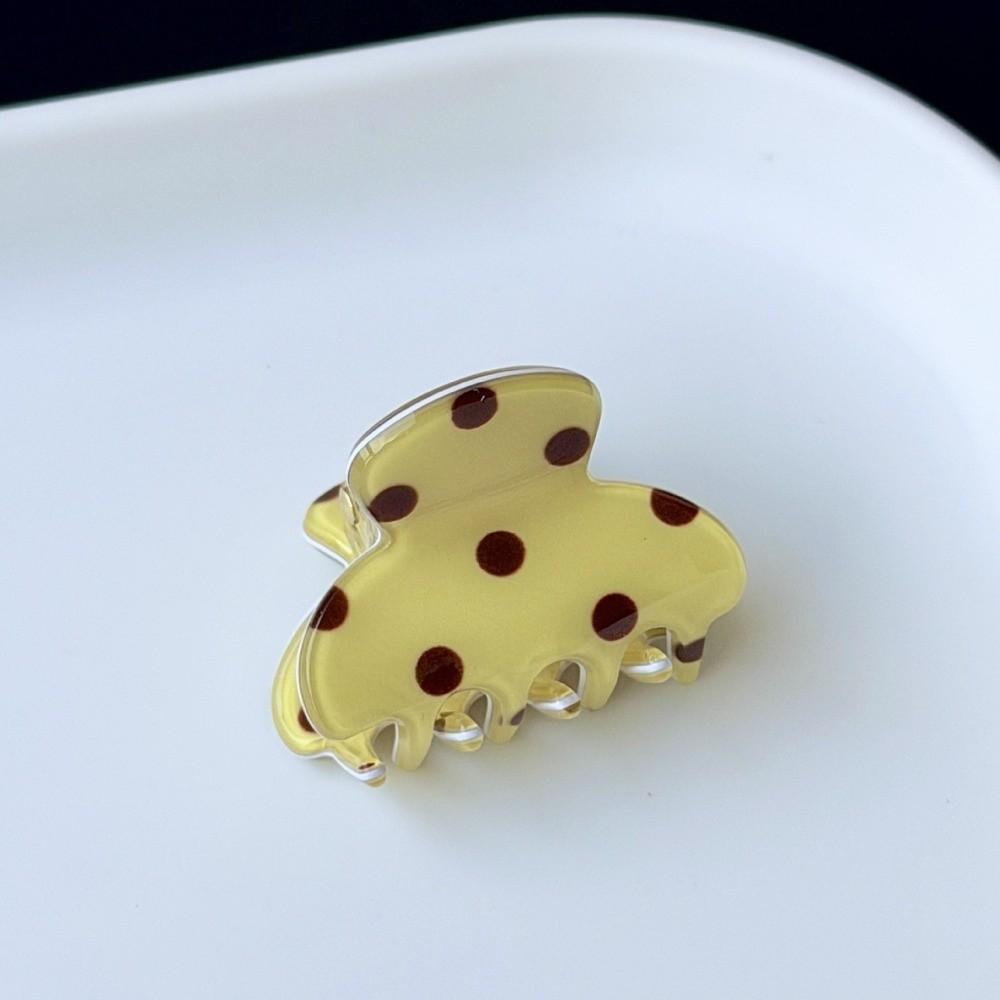 Cute Polka Dot Hair Claw Non-Slip Acrylic Hair Clamps New Mini Hair Clips  For Women