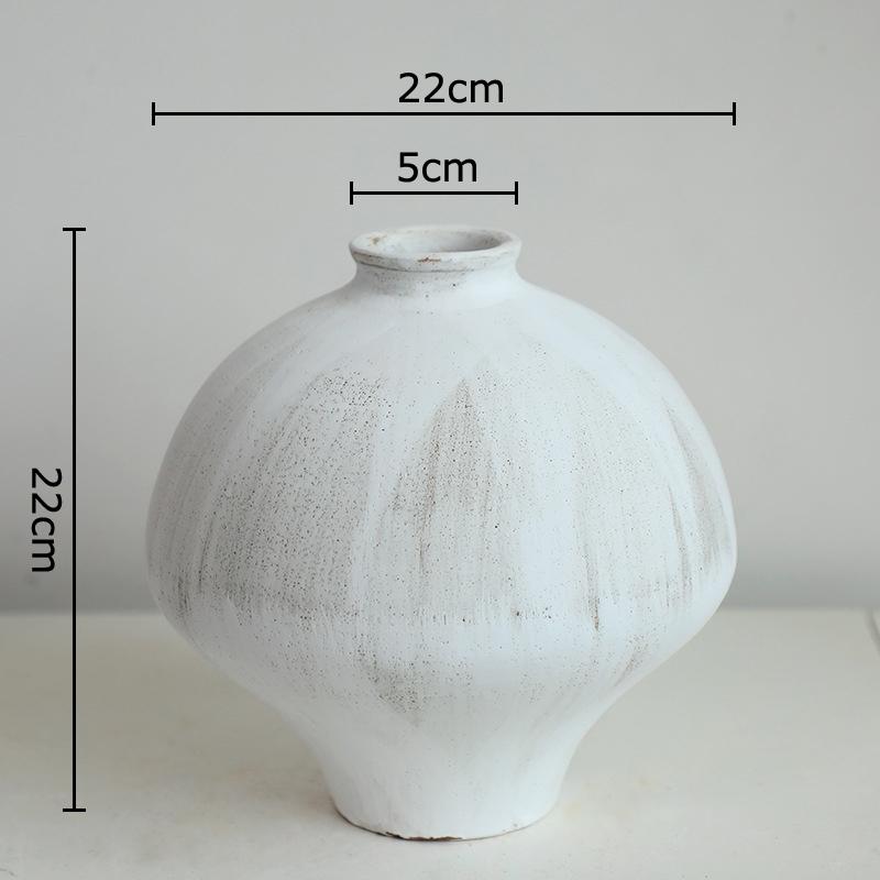 Retro Wabi Sabi Style Ceramic Vase Creative Plant Pot Table Decoration Flowers Arrangement Floral Vases Room Aesthetic Decor