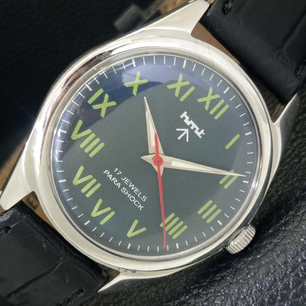 

HAND-WINDING VINTAGE HMT INDIAN MENS ROMAN FIGURE BLUE DIAL WATCH a702847-1 R211-a702847