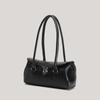 Nuova Borsa a Cuscino Retrò Borsa Baguette con Fibbia a Chiusura, Borsa Boston a Spalla Testurizzata per Donna, Borsa a Tracolla alla Moda