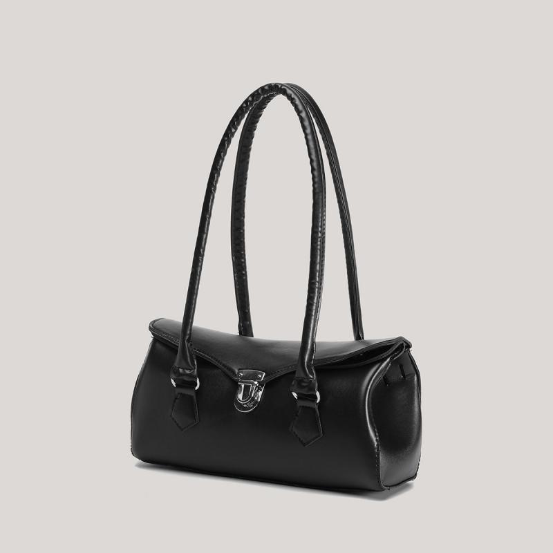 Nuova Borsa a Cuscino Retrò Borsa Baguette con Fibbia a Chiusura, Borsa Boston a Spalla Testurizzata per Donna, Borsa a Tracolla alla Moda