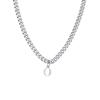 Men's Stainless Steel Hexagonal Letter Necklace - 26 English Alphabet Pendants with Chain