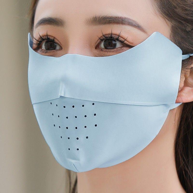 Women's UV Protection Ice-Thin Breathable Sunscreen Face and Neck Mask for Cycling & Driving