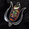 Natural Opal Pendant 53 ct 925 Sterling Silver Oval Birthstone October Birthday Birthstone