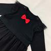 Black cat dress with cat ears and Halloween baby baby long headband, costume, clothes, girl, black, sleeves, P2294E-80-01