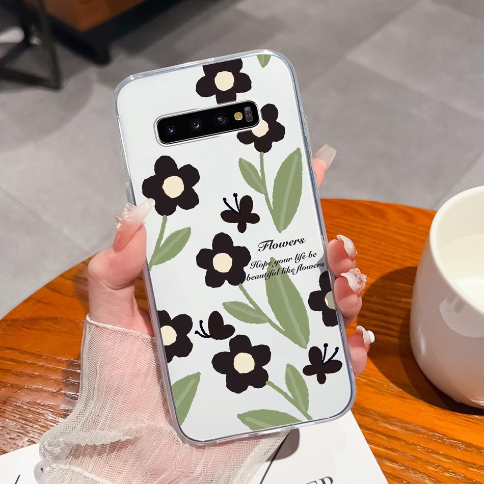 For Samsung S10 Lite Plus S10E Phone Case Creative Stamp Soft Clear Silicone Anti Drop Back Cover For Samsung Galaxy S 10 E Mask