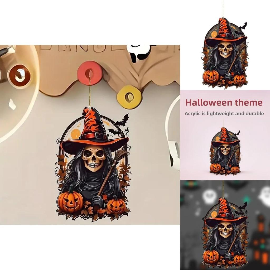 Car Decor Acrylic Pumpkin Pendant For Halloween Party Vehicle Ornament