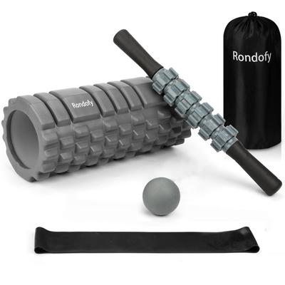 Rondofy Foam Roller Fascia Release 500KG Load Capacity Kinmaku Roller Muscle Loosening Cellulite Roller Stretching Equipment 5 Piece Set Storage