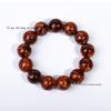 Bracciale con Perline Buddiste Ambra Radice Rossa - Gioiello Unisex Stile Cinese