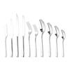 304 Stainless Steel Western Cutlery: Angled Handle Steak Knife, Dessert Spoon, and Fork Set