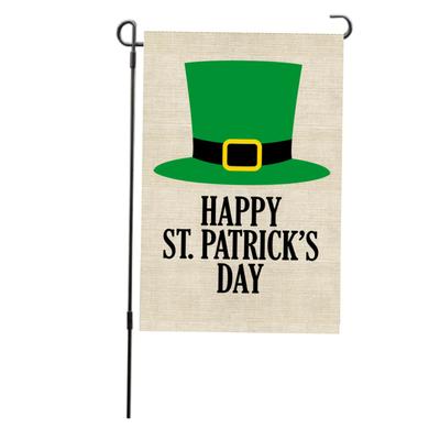 St Patricks Day Flag Double Sided Decorative Fade Resistant Garden Leaf Flag for Lawn Courtyard
