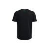 Under Armour UA Camo Chest Stripe Logo Crew Neck T-Shirt Men Tops Black 1370519-001