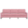 3 Seater Sofa Pink 210 cm Velvet