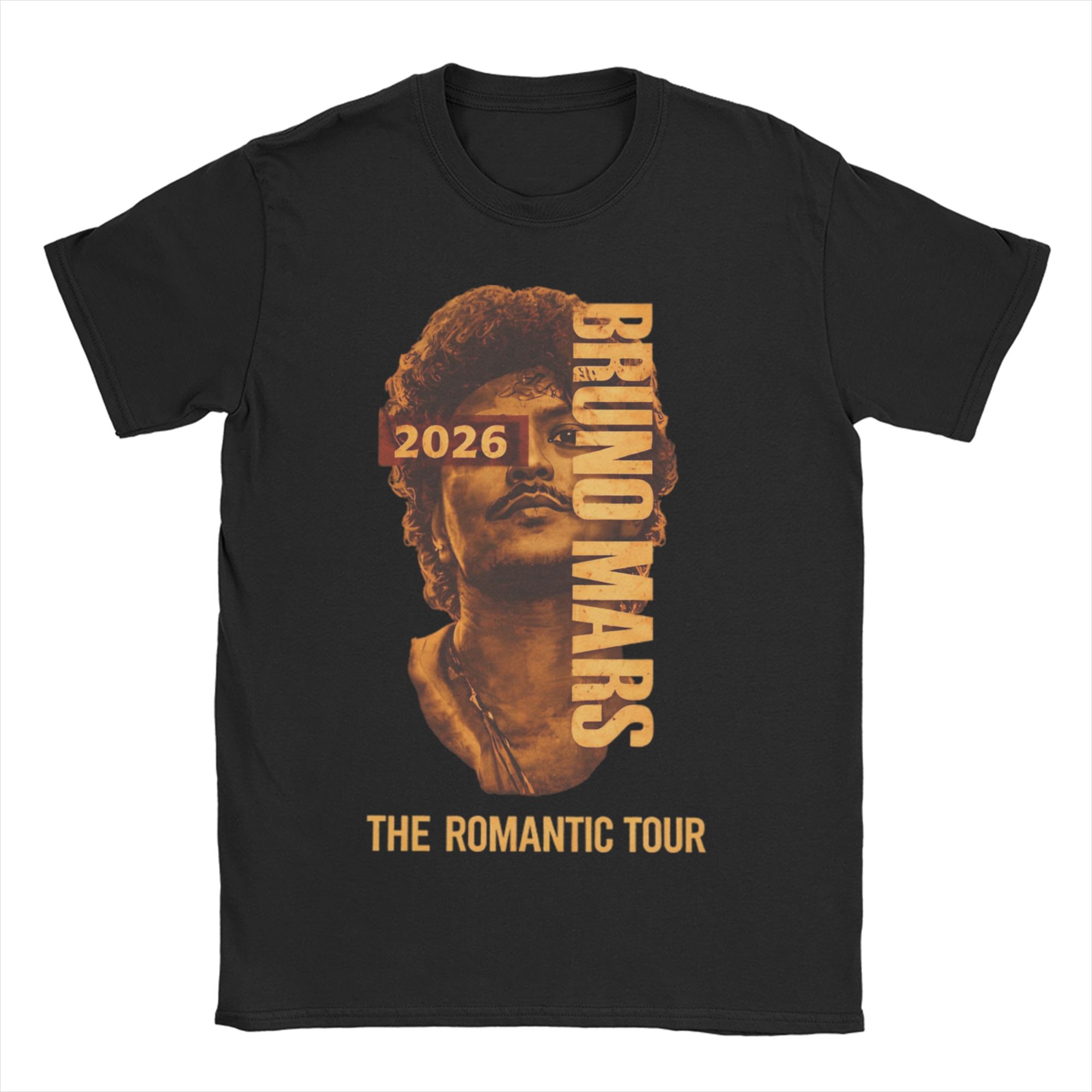

Bruno Mars RoUnisextic Tour 2026 for Unisex Women T Shirt Funny Tees Short Sleeve Round Neck TShirt Pure Cotton Gift Idea Clothes S