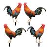 Rooster Figure Acrylic Standing Garden Stake Ornamental Animal Yard Sign Sculpture for Patio and Lawn Decor