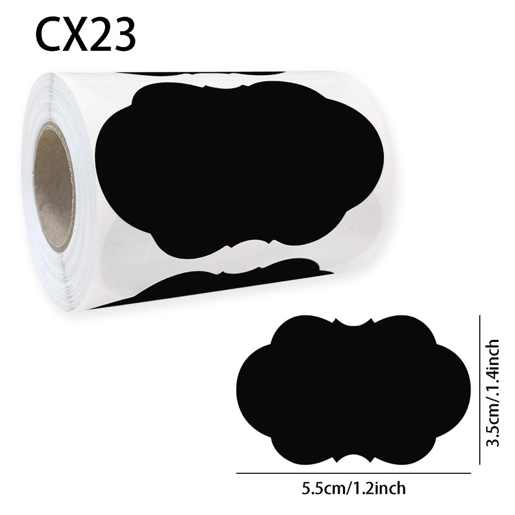 120Pcs/Roll 3 Styles Removable Blackboard Stickers Waterproof Chalkboard Labels 1.4*2.2in for Home & Kitchen