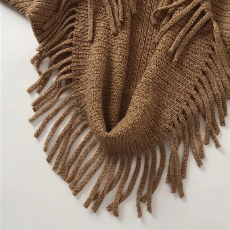 European and American 2021 Fur Collar Batwing Shawl Cardigan - Autumn/Winter Style Knit Sweater
