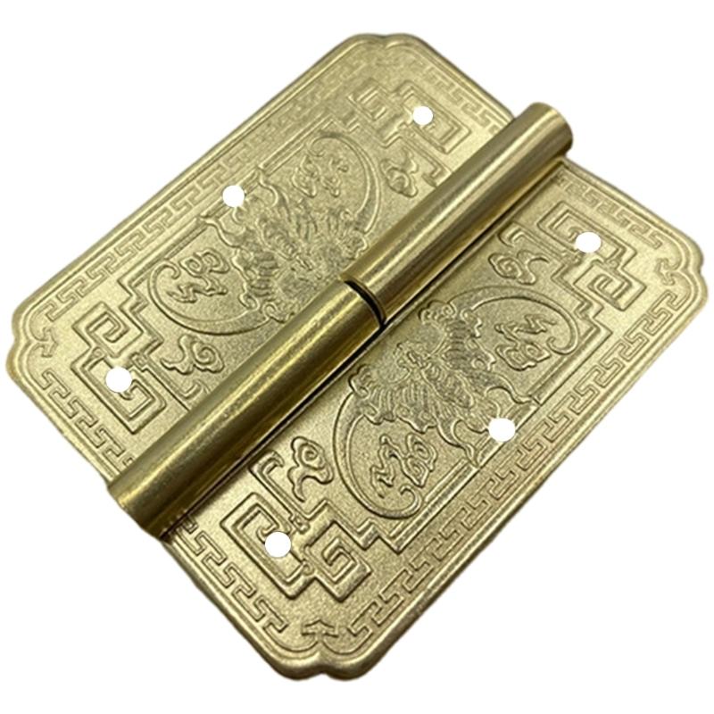 Antique Metal Cabinet Door Hinges Replacement Carved Drawer Door Hinge Decorative Fittings for Jewelry Box Easy to Use