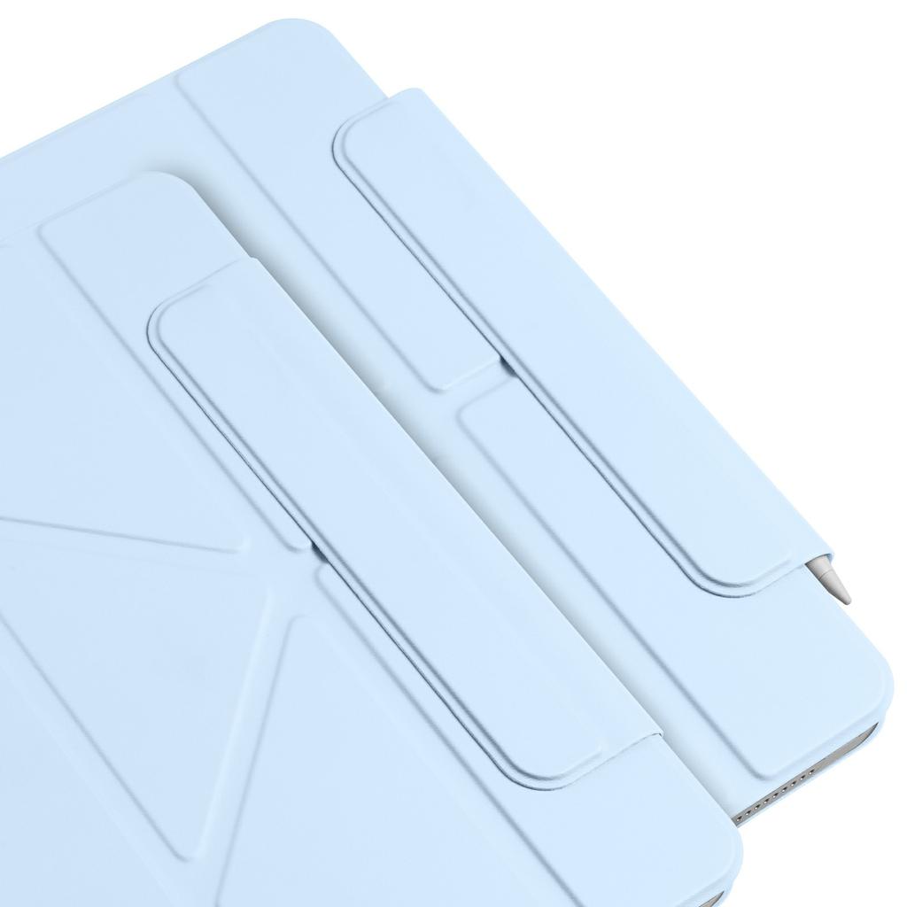 For iPad Pro 13 (2024) Case PC+PU Leather Origami Stand Magnetic Tablet Cover