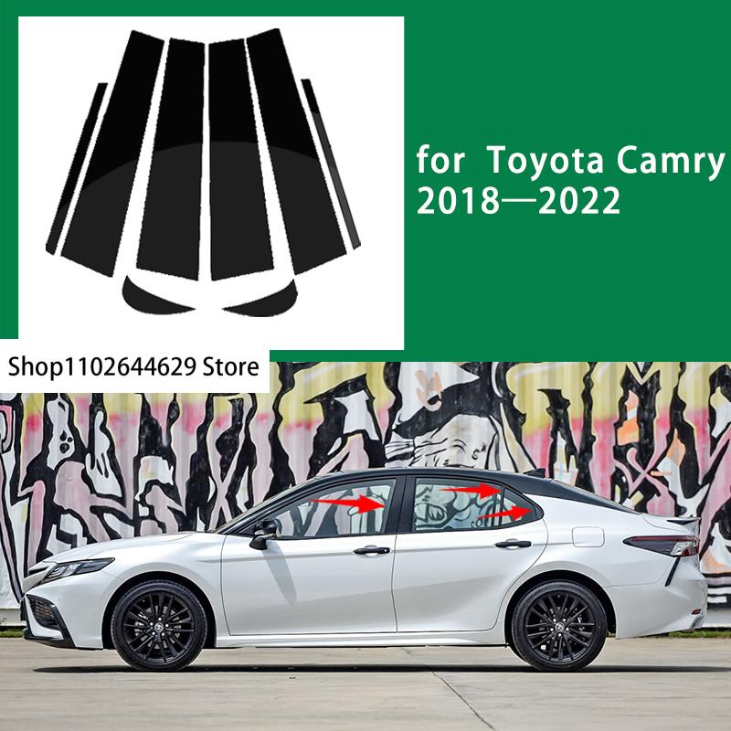 

for Toyota Camry 2018 2022 8Pcs Window Pillar Post Door Trims Cover Stickers 8 Pcs