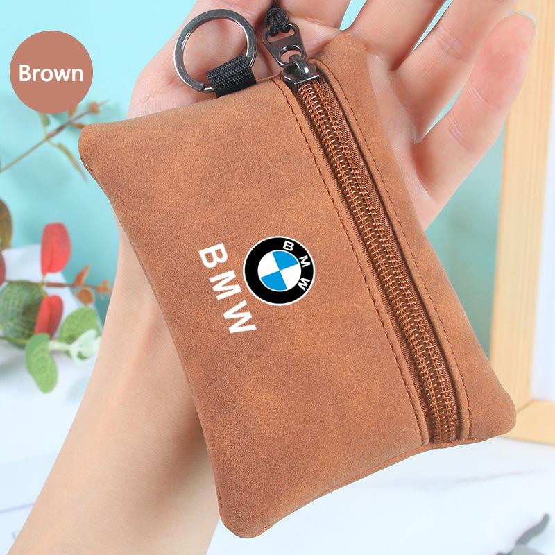 Portable Suede Car Key Bag Zipper Wallet Card Coin Pouch for BMW M3 M4 M5 E39 E46 E60 E90 X1 X3 X5 X6 X7 F10 F20 F30 Accessories FLVCM1