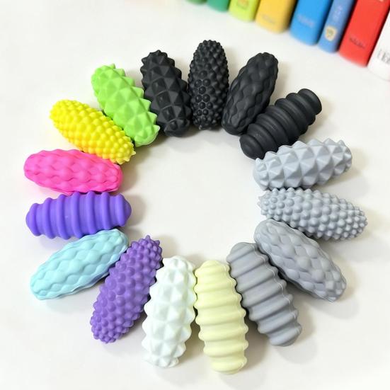 4Pcs Magnetic Decompression Toy Multi-Texture Sensory Stimulation Safe Silicone Material Portable Stress Relief Hand-Eye Coordination Toy