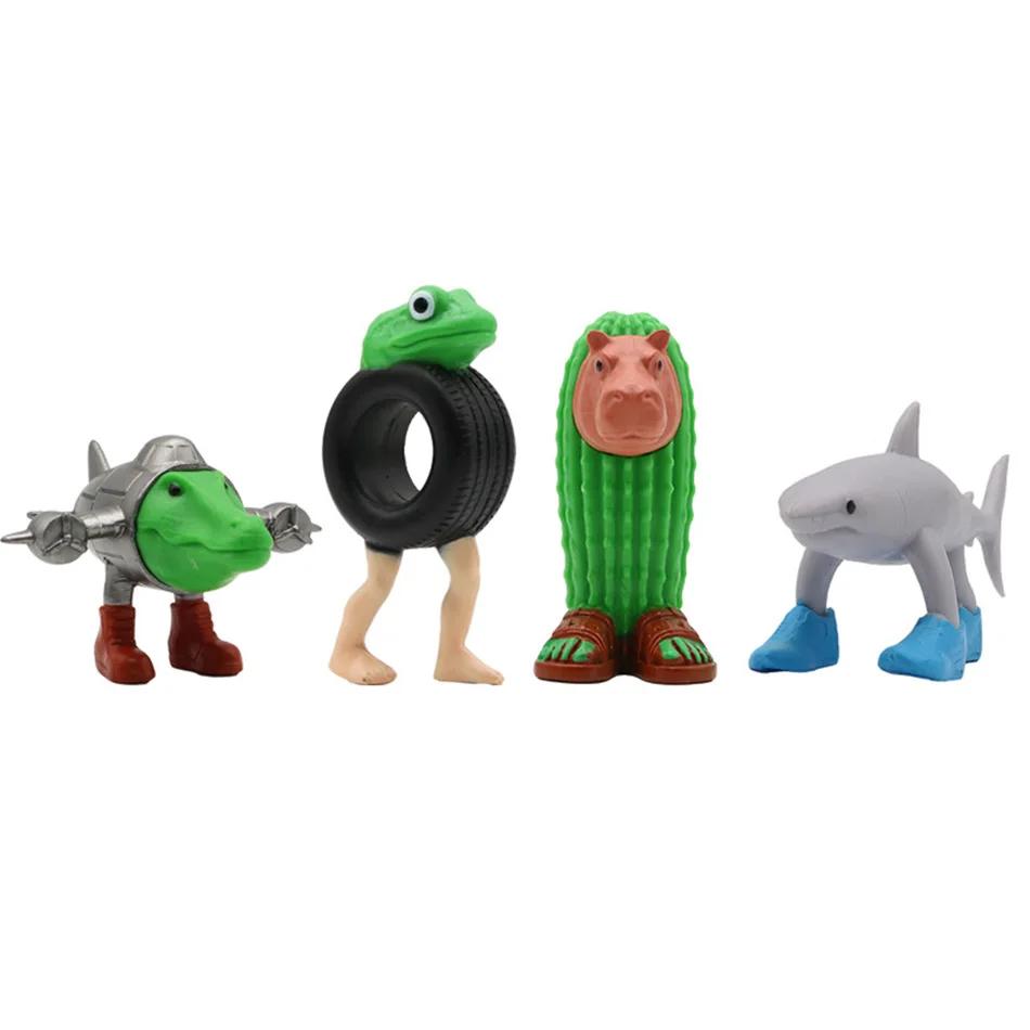 Tung sahur Anime Figure Shark Figurine Funny Doll Toys Tralalero Tralala PVC model desktop ornament children birthday gift