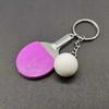 Ball Sports Fans Ping Pong Racket Pendants 7 Colors Bag Pendant Cute Key Ring  Gift Ornament