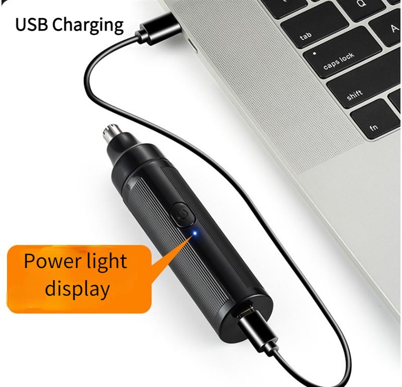 JLL5002 Mini elektrischer Nasenhaarschneider USB wiederaufladbarer Nasenhaarrasierer Austauschbarer Kopf Waschbarer Rasierer Tragbare Haarentferner-Trimmmaschine