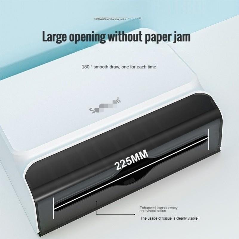Wall Mounted Hand Tissue Dispenser Paper Towel Holder Hotel Induction Paper Dispenser No Drilling Hand Wiping Paper Box