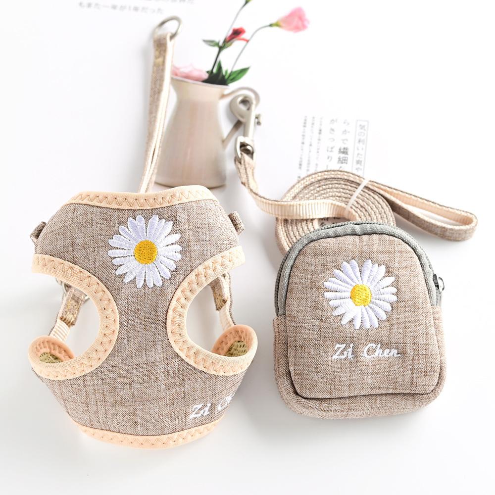 Pet Supplies Cat Dog Traction Rope Small Dog Vest Chest Strap Set