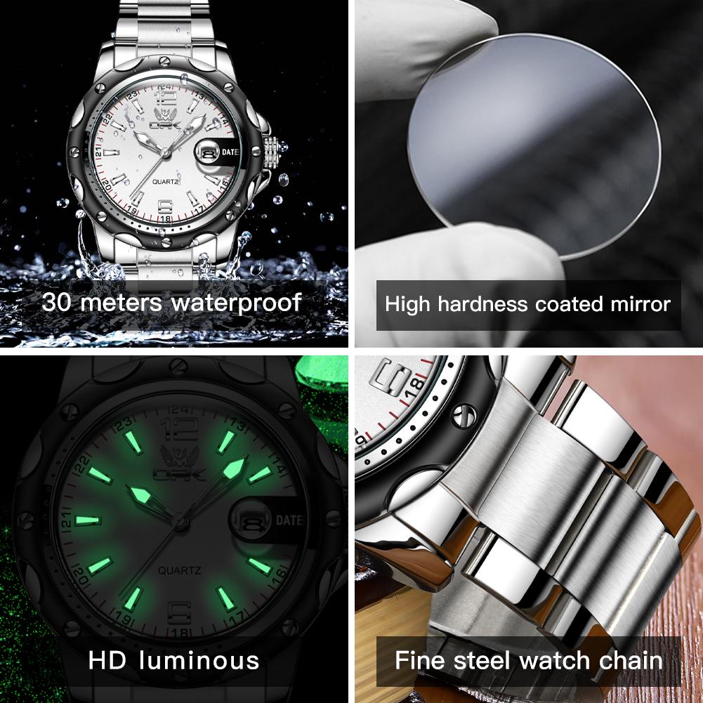 OPK 6026 Original Waterproof Watches For Men Digital Mirror Luxury Quartz Watch Luminous Wristwatch Male Date Reloj Hombre