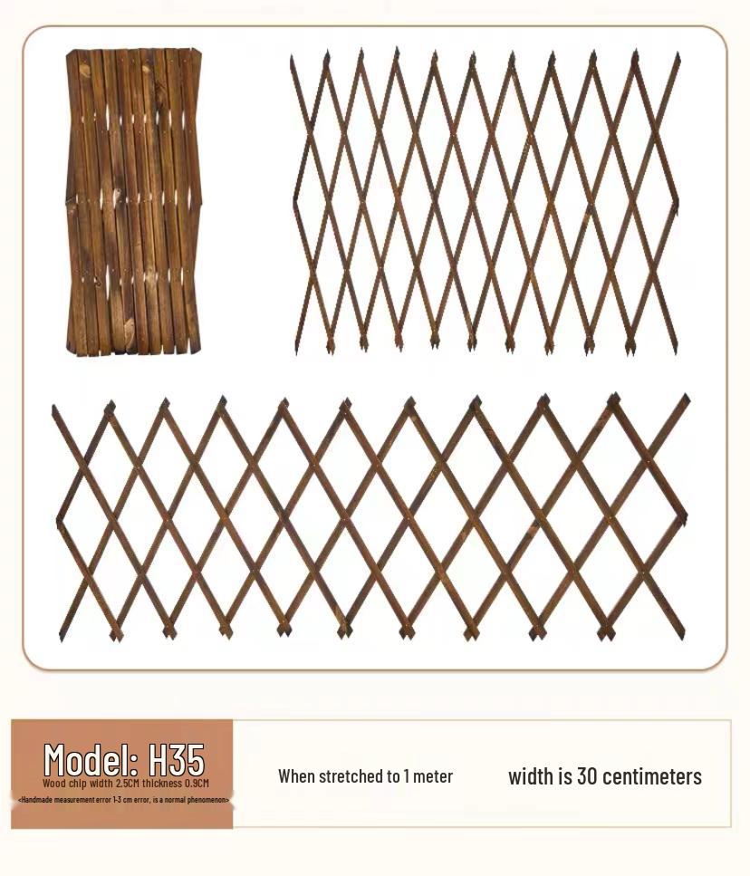 Anticorrosive Wooden Garden Fence: Outdoor, Courtyard Railing, Flower Stand & Climbing Frame